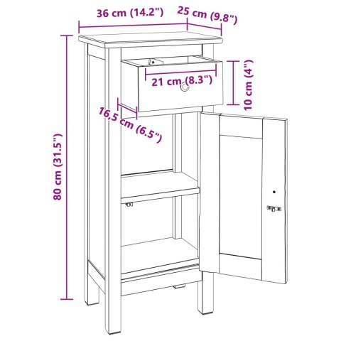 STOJAK NA ROŚLINY BRĄZOWY 36X25X80CM DREWNO MAHONIOWE