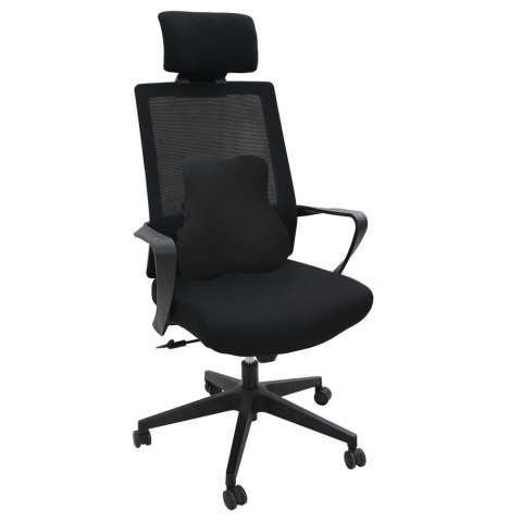 PODUSZKA Z PODUSZKĄ Z REGULACJĄ CZARNY 40X40X11CM SIATKOWY