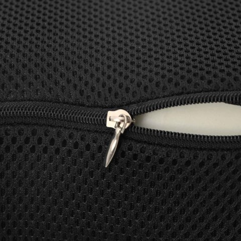 PODUSZKA Z PODUSZKĄ Z REGULACJĄ CZARNY 40X40X11CM SIATKOWY