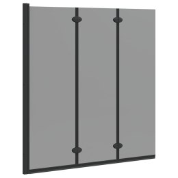 OSŁONA PRYSZNICOWA CZARNY 130X138CM SZKŁO ESG I ALUMINIUM