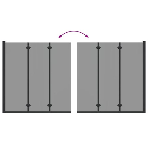 OSŁONA PRYSZNICOWA CZARNY 130X138CM SZKŁO ESG I ALUMINIUM