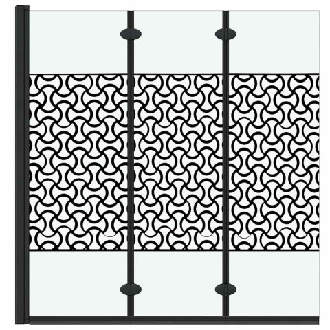 OSŁONA PRYSZNICOWA CZARNY I PRZEZROCZYSTY 130X130CM