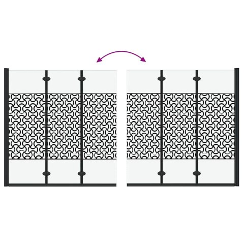 OSŁONA PRYSZNICOWA CZARNY I PRZEZROCZYSTY 130X130CM