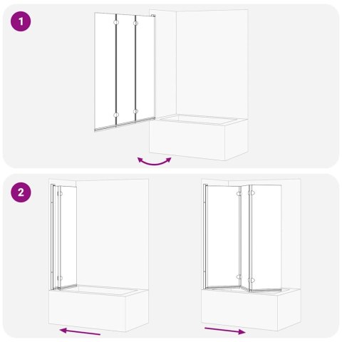 OSŁONA PRYSZNICOWA CZARNY I PRZEZROCZYSTY 130X130CM