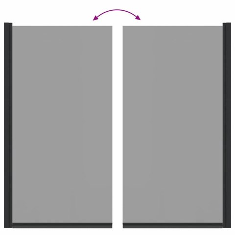 ŚCIANKA PRYSZNICOWA DO KĄPIELI CZARNY 68X130CM SZKŁO HARTOWANE