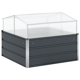 DONICA OGRODOWA ANTRACYT 100X100X77CM STAL GALWANIZOWANA