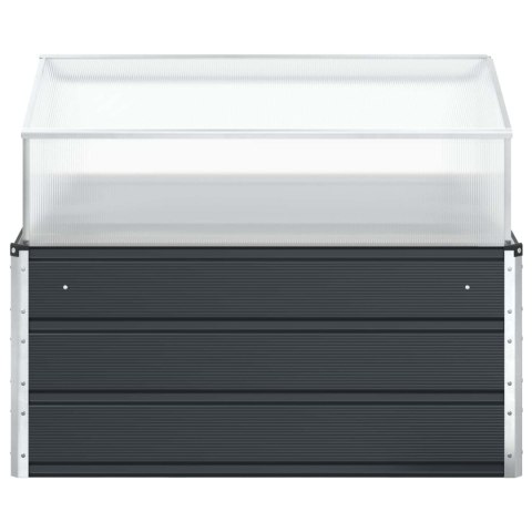 DONICA OGRODOWA ANTRACYT 100X100X77CM STAL GALWANIZOWANA