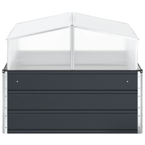 DONICA OGRODOWA ANTRACYT 100X100X77CM STAL GALWANIZOWANA