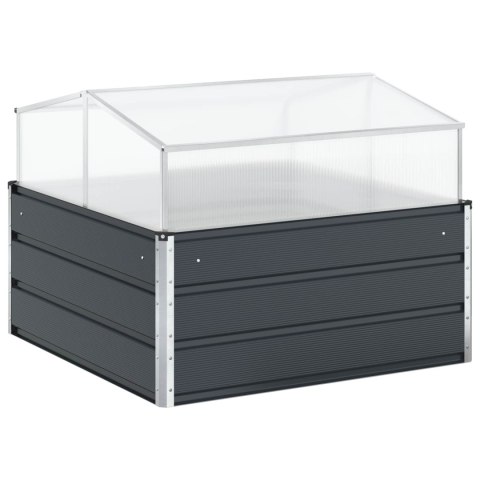 DONICA OGRODOWA ANTRACYT 100X100X77CM STAL GALWANIZOWANA