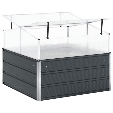 DONICA OGRODOWA ANTRACYT 100X100X77CM STAL GALWANIZOWANA