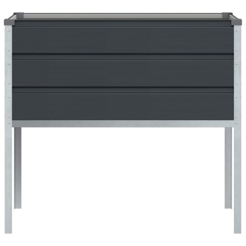 DONICA OGRODOWA ANTRACYT 100X45X90CM STAL GALWANIZOWANA