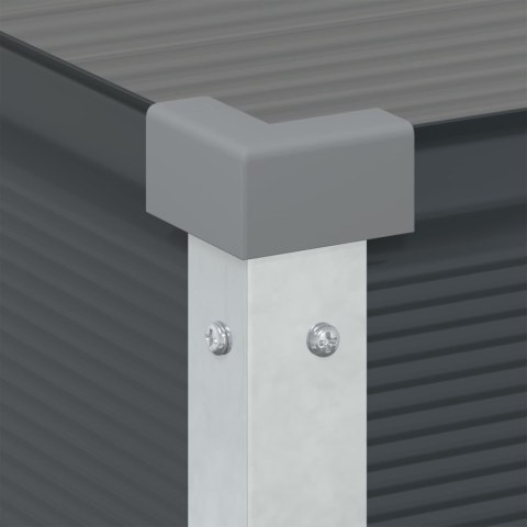 DONICA OGRODOWA ANTRACYT 100X45X90CM STAL GALWANIZOWANA