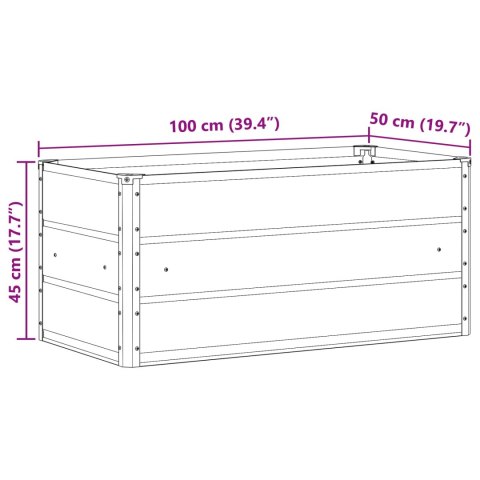 DONICA ANTRACYT 100X50X45CM STAL GALWANIZOWANA