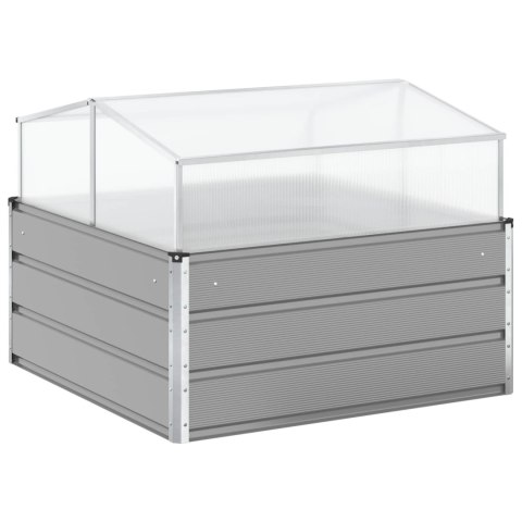 DONICA OGRODOWA JASNOSZARA 100X100X77CM STAL GALWANIZOWANA