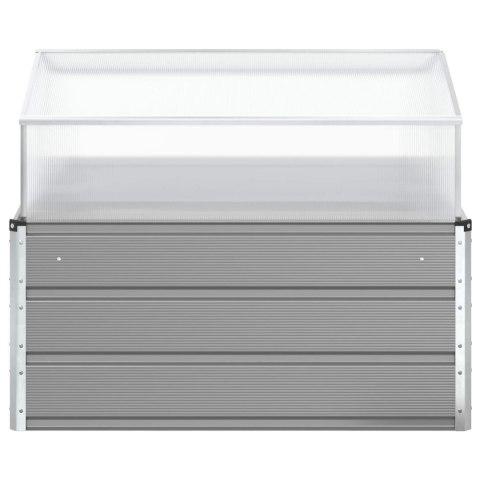 DONICA OGRODOWA JASNOSZARA 100X100X77CM STAL GALWANIZOWANA