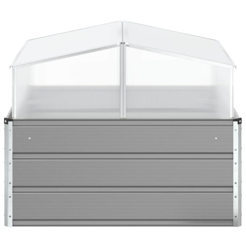 DONICA OGRODOWA JASNOSZARA 100X100X77CM STAL GALWANIZOWANA