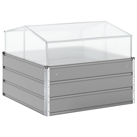 DONICA OGRODOWA JASNOSZARA 100X100X77CM STAL GALWANIZOWANA