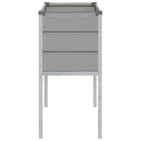 DONICA OGRODOWA JASNOSZARA 100X45X90CM STAL GALWANIZOWANA