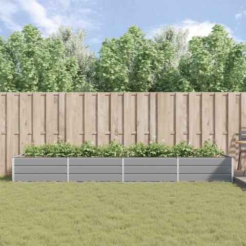 DONICA OGRODOWA JASNOSZARA 195X100X45CM STAL GALWANIZOWANA