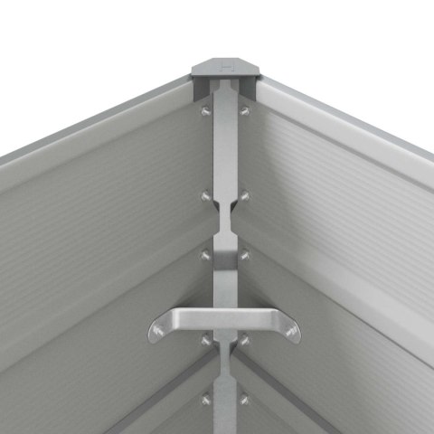 DONICA OGRODOWA JASNOSZARA 195X100X45CM STAL GALWANIZOWANA