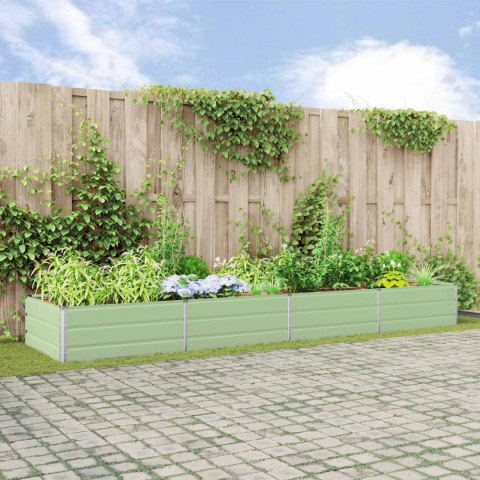 DONICA OGRODOWA PASTELOWA ZIELEŃ 195X100X45CM STAL GALWANIZOWANA