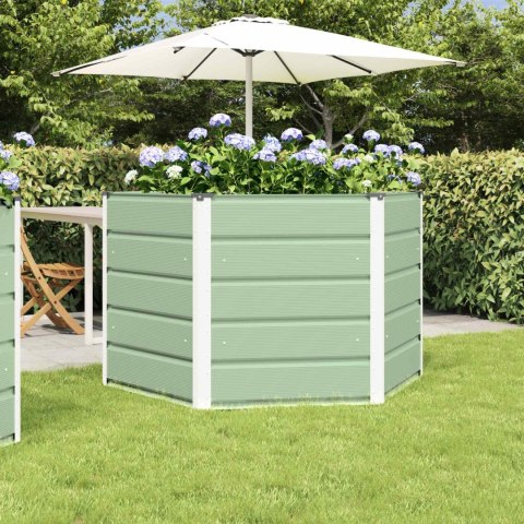 DONICA OGRODOWA PASTELOWA ZIELEŃ 129X129X75CM STAL