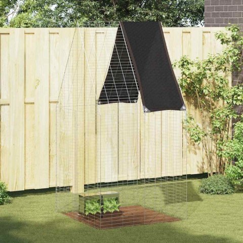 KLATKA DLA KRÓLIKA SREBRNY 100X100X210CM