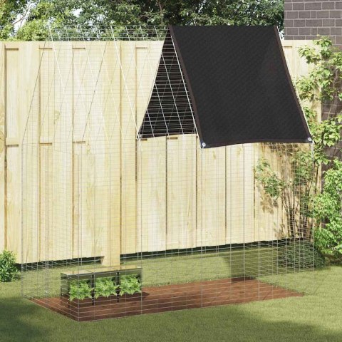 KLATKA DLA KRÓLIKA SREBRNY 200X100X210CM