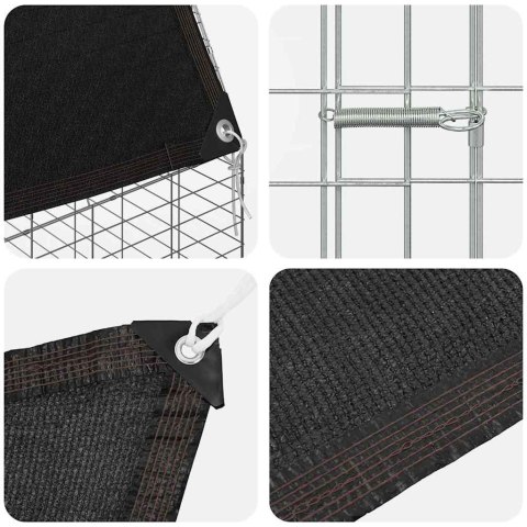 KLATKA DLA KRÓLIKA SREBRNY 200X100X210CM