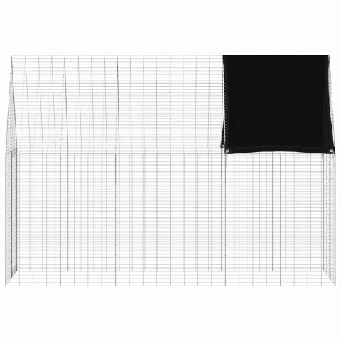 KLATKA DLA KRÓLIKA SREBRNY 300X100X210CM