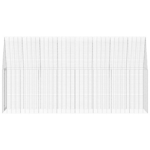 KLATKA DLA KRÓLIKA SREBRNY 400X100X210CM