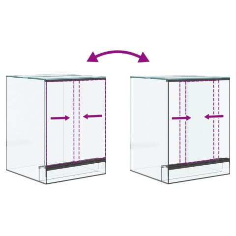 HABITATY DLA GADÓW I PŁAZÓW BIAŁY 30X30X40CM SZKŁO