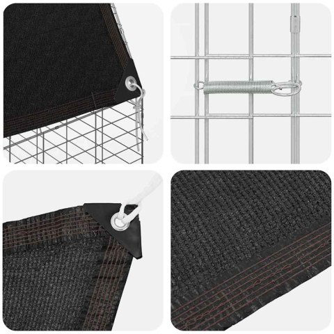 KLATKA DLA KRÓLIKA SREBRNY 400X100X210CM