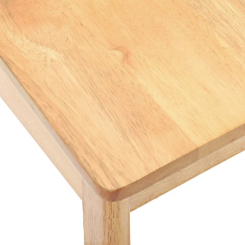 KRZESŁO JADALNIANE 2 SZT. NATURALNY SOLIDNE DREWNO KAUCZUKOWE