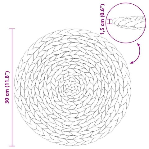 OKRĄGŁE WOVEN PLACEMATY 10 SZT. NATURALNY Ø 30CM ACYNT WODNY