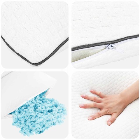 PODUSZKA DO SPANIA BIAŁY 50X30X11CM