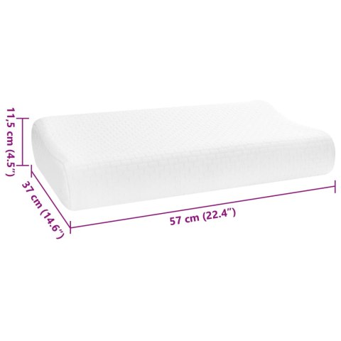 PODUSZKA DO SPANIA GŁADKI BIAŁY 57X37X11,5CM