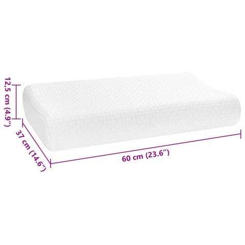 PODUSZKA DO SPANIA GŁADKI BIAŁY 60X37X12,5CM