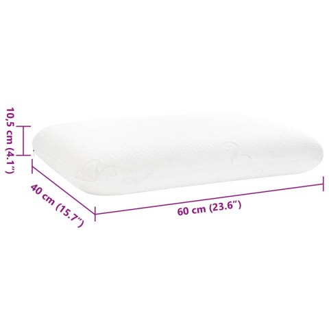 PODUSZKA DO SPANIA GŁADKI BIAŁY 60X40X10,5CM