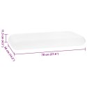 PODUSZKA DO SPANIA GŁADKI BIAŁY 70X36X11,5CM