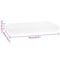 PODUSZKA DO SPANIA GŁADKI BIAŁY 70X36X13,5CM