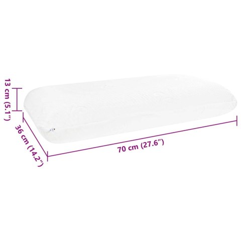 PODUSZKA DO SPANIA GŁADKI BIAŁY 70X36X13CM