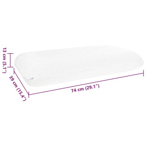 PODUSZKA DO SPANIA GŁADKI BIAŁY 74X39X13CM