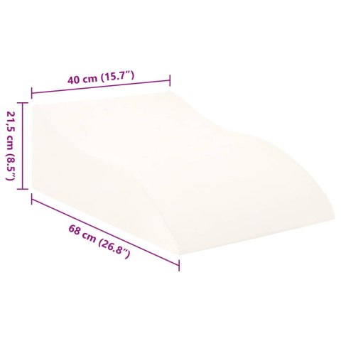 PODUSZKA POD NOGĘ KLIN ERGONOMICZNA BIAŁA 68X40X21,5CM WYGODNA RELAKS MOCNA