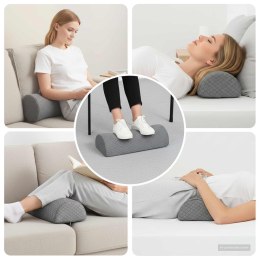 PODUSZKA NA NOGĘ GEOMETRYCZNY SZARY 52X20X11CM