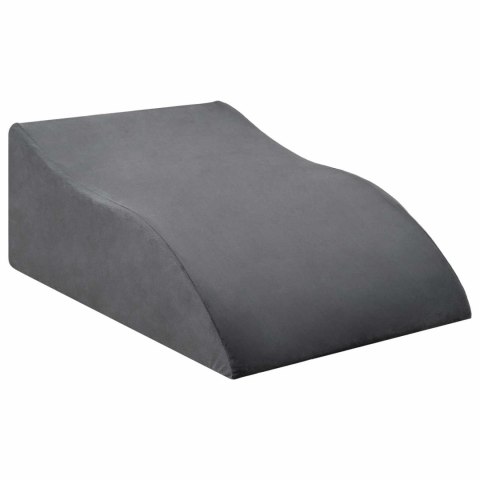 PODUSZKA POD NOGĘ KLIN ERGONOMICZNA SZARA 68X41X24CM WYGODNA RELAKS ELEGANCKA