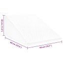 PODUSZKA POD NOGI KLIN PIANKA MEMORY BIAŁA 60X50X30CM WYGODNA RELAKS DOM MOCNA