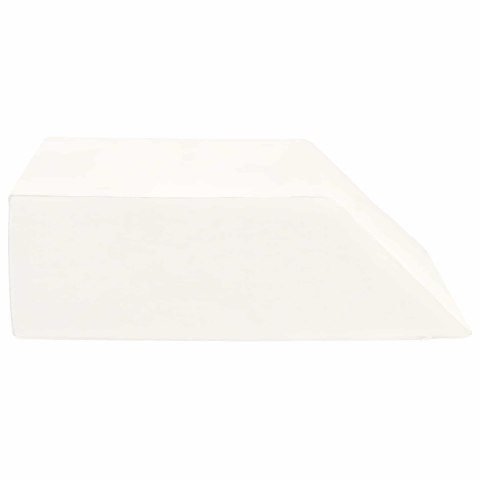 PODUSZKA POD NOGI KLIN BIAŁA 63X52X19,5CM AKSAMITNA ZDEJMOWANY POKROWIEC RELAKS