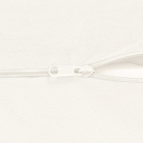 PODUSZKA POD NOGI KLIN BIAŁA 63X52X19,5CM AKSAMITNA ZDEJMOWANY POKROWIEC RELAKS