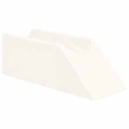 PODUSZKA POD NOGI KLIN BIAŁA AKSAMITNA 68X25X21,5CM ERGONOMICZNA RELAKS MOCNA